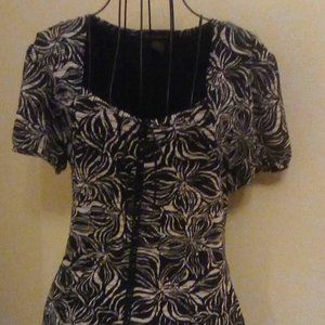 Black & White Silky Top